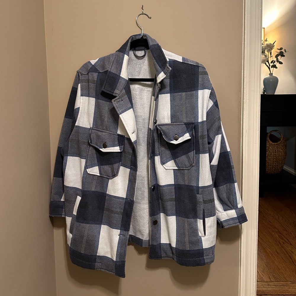 Plaid Oversized Flannel Jacket